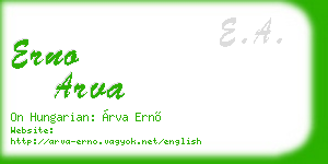 erno arva business card