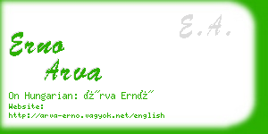 erno arva business card